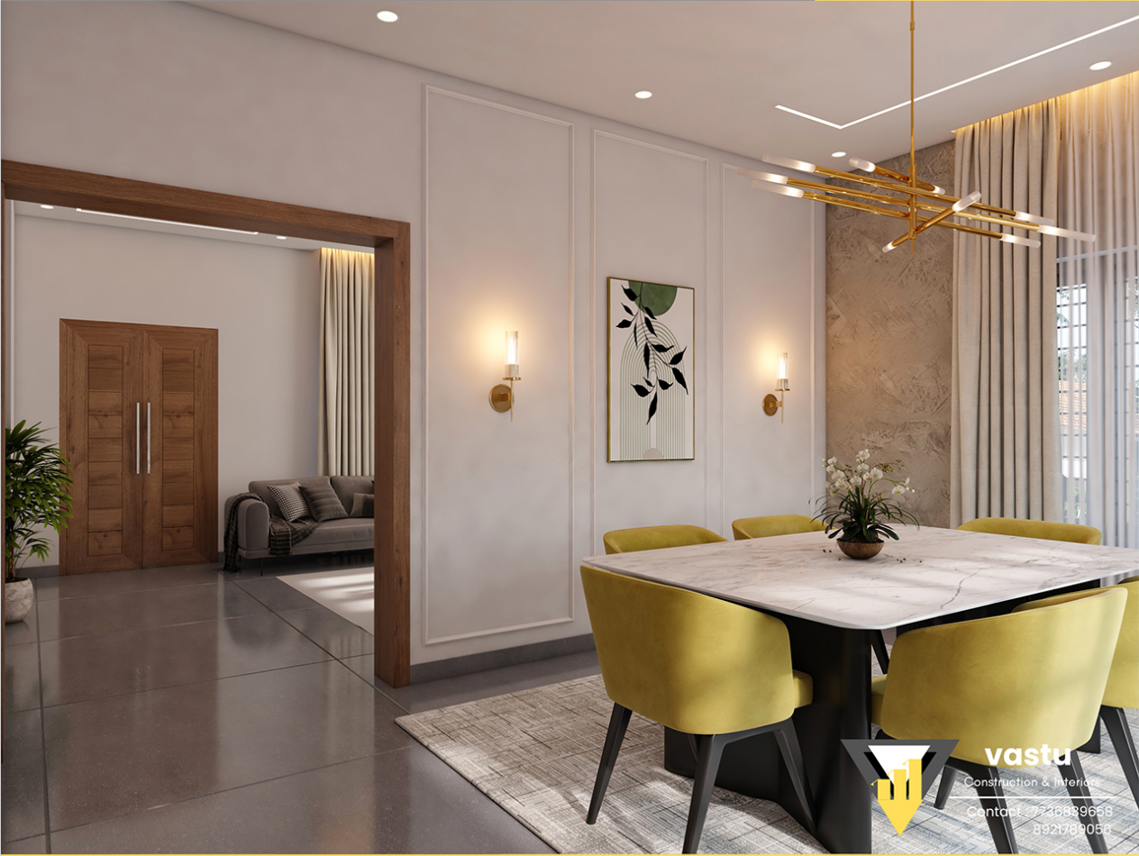 Luxury Dining Space Interior Design, Kerala