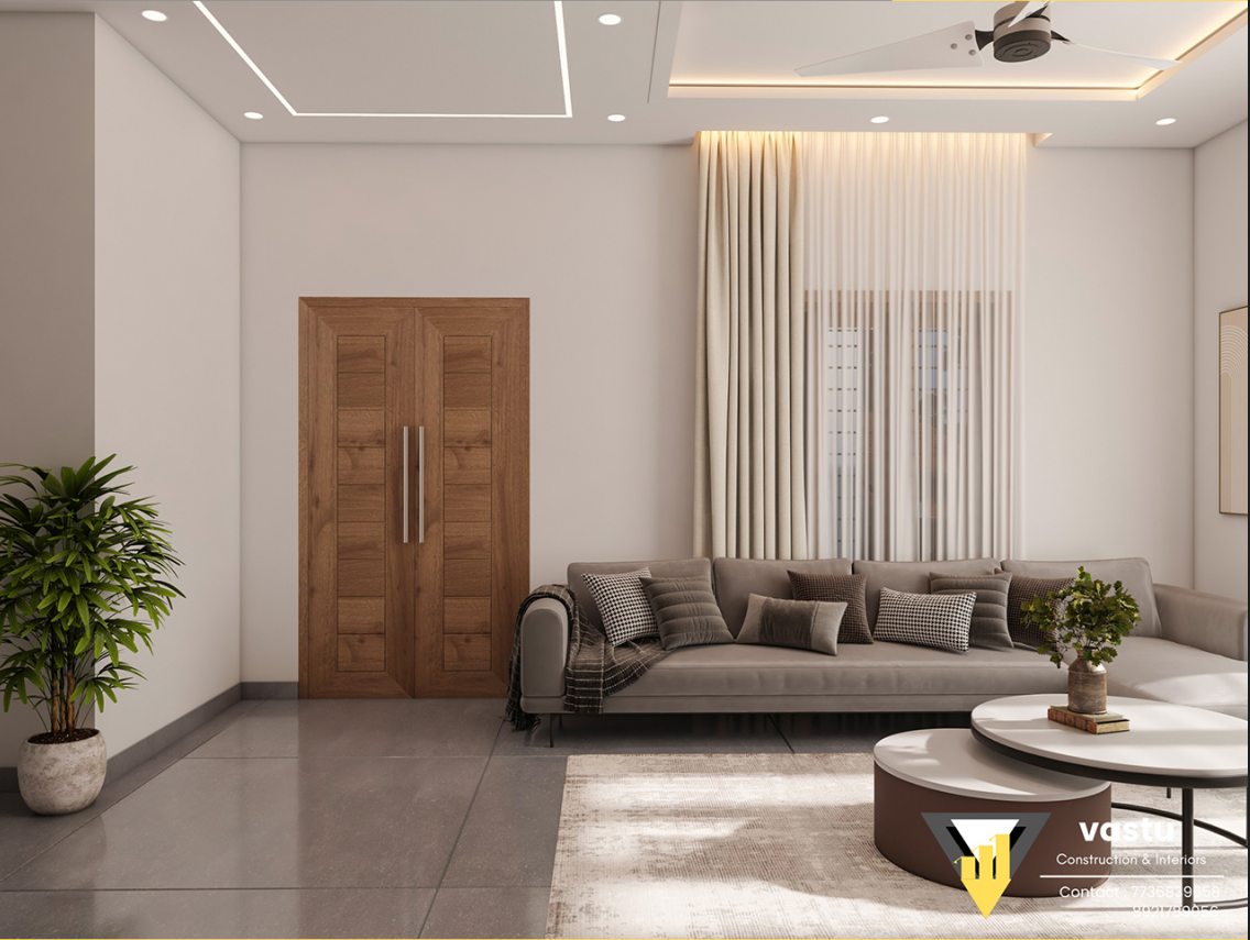 Contemporary Living Room Interior Design Kerala – Vastu Interiors