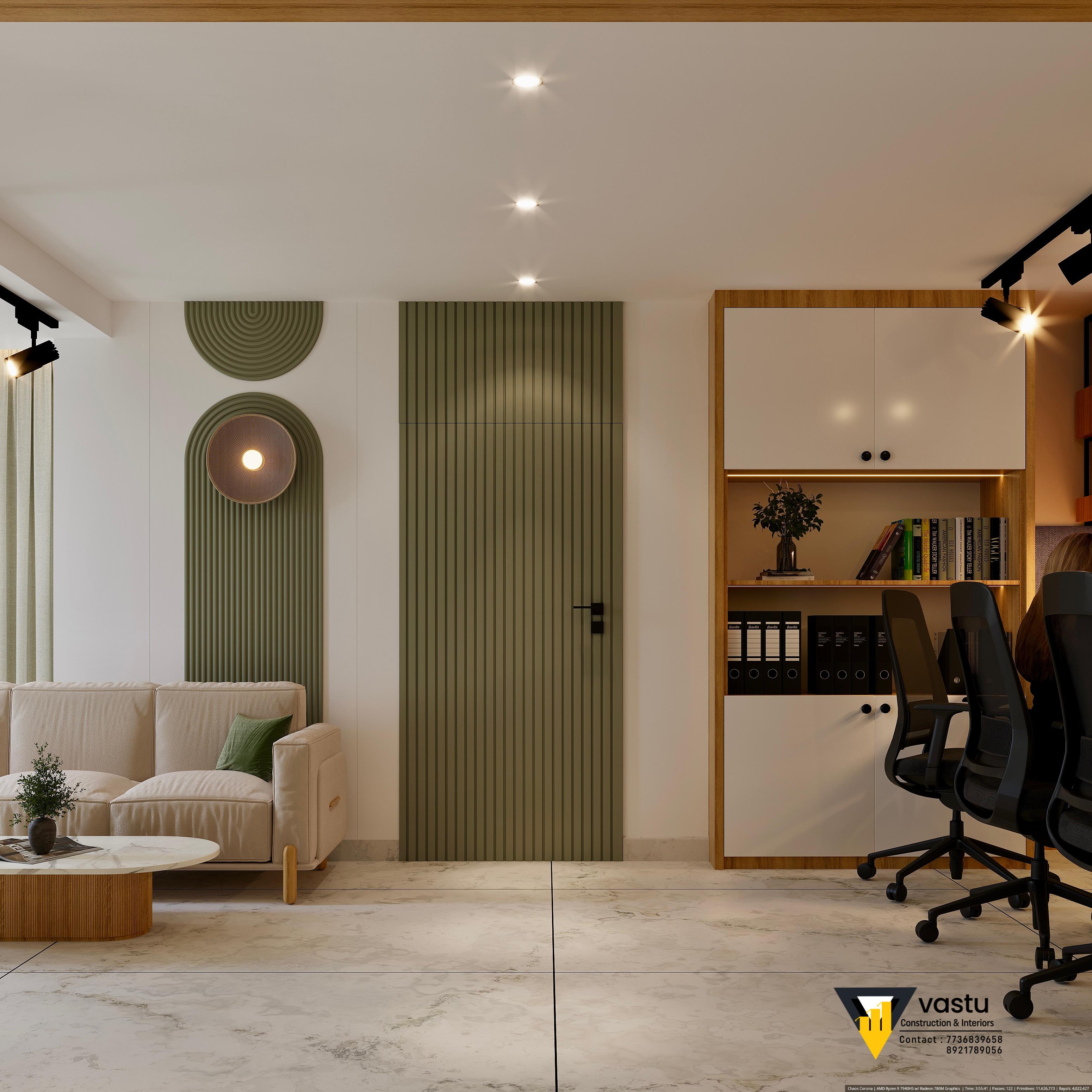 Modern Living Space Interior Design, Kerala